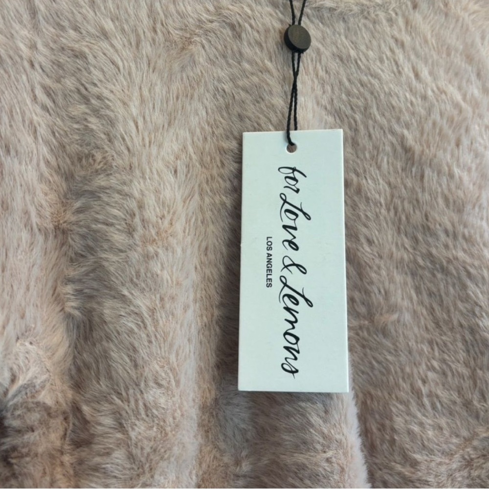 NWT For Love And Lemons Sweater Crop Soft Cream XL - Picture 5 of 9